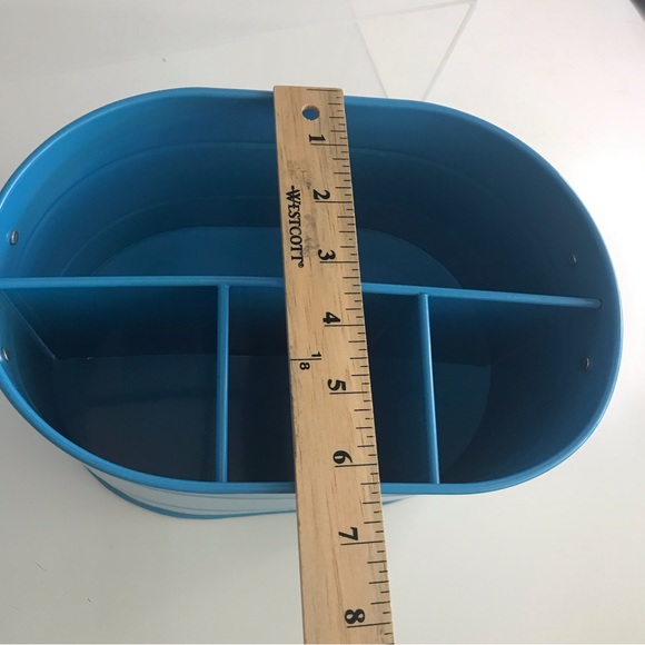 TARGET - Turquoise Enameled Metal Utensil Caddy & Countertop Flatware Organizer - Picture 15 of 16